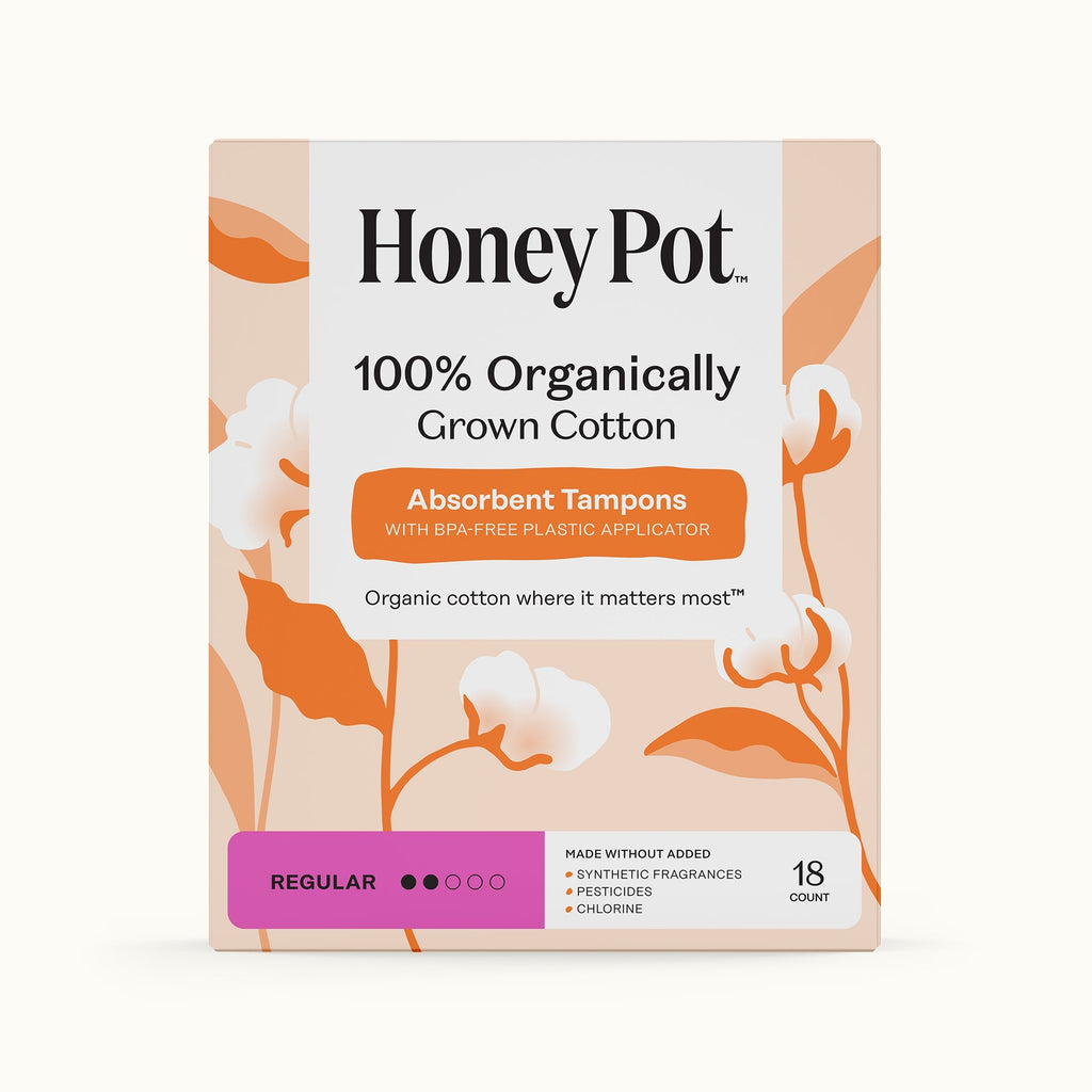 Regular 100% Organically Grown Cotton BPA Free Plastic Applicator Tampons (UVNS)
