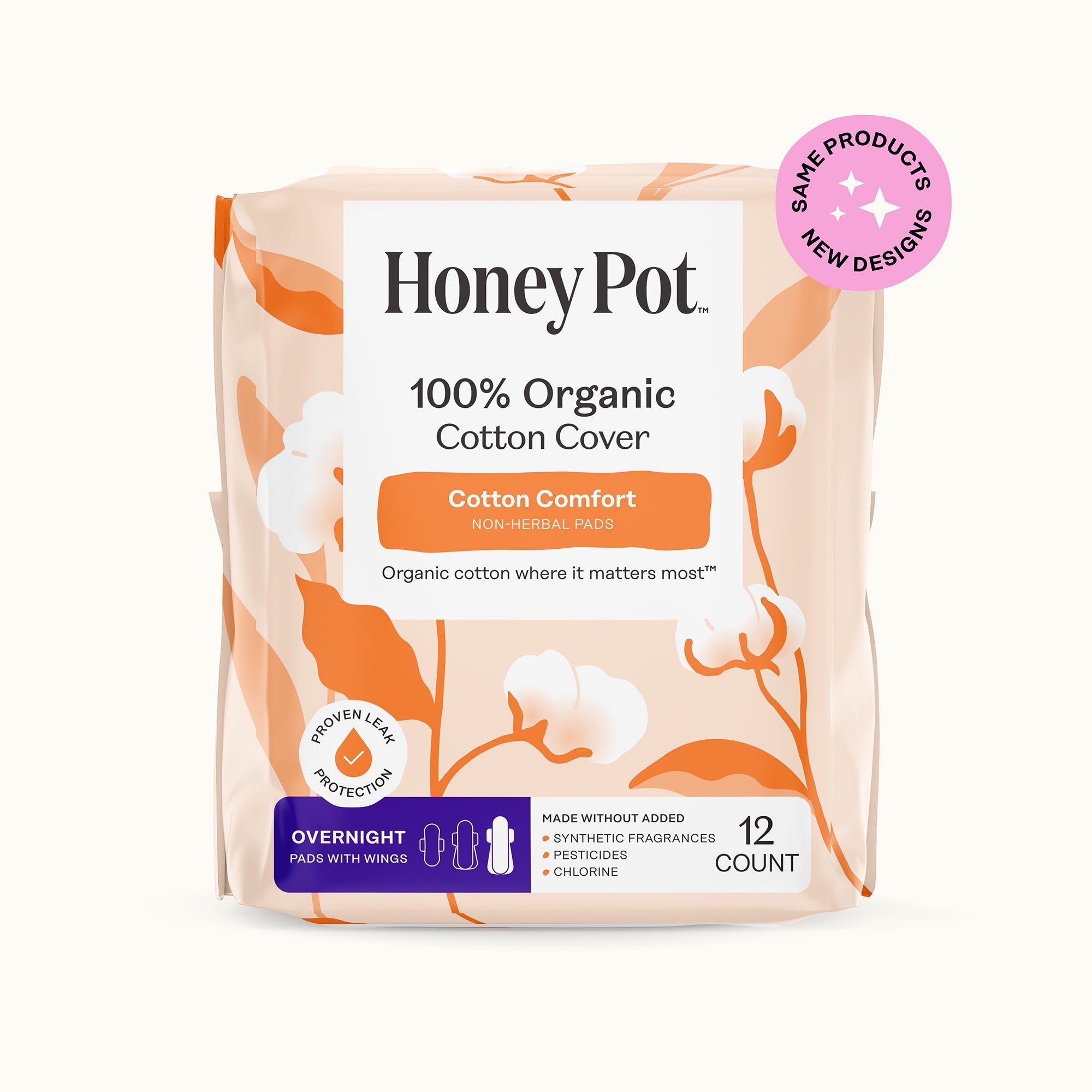 Organic Cotton Comfort Cover Overnight Pads (MPVE)