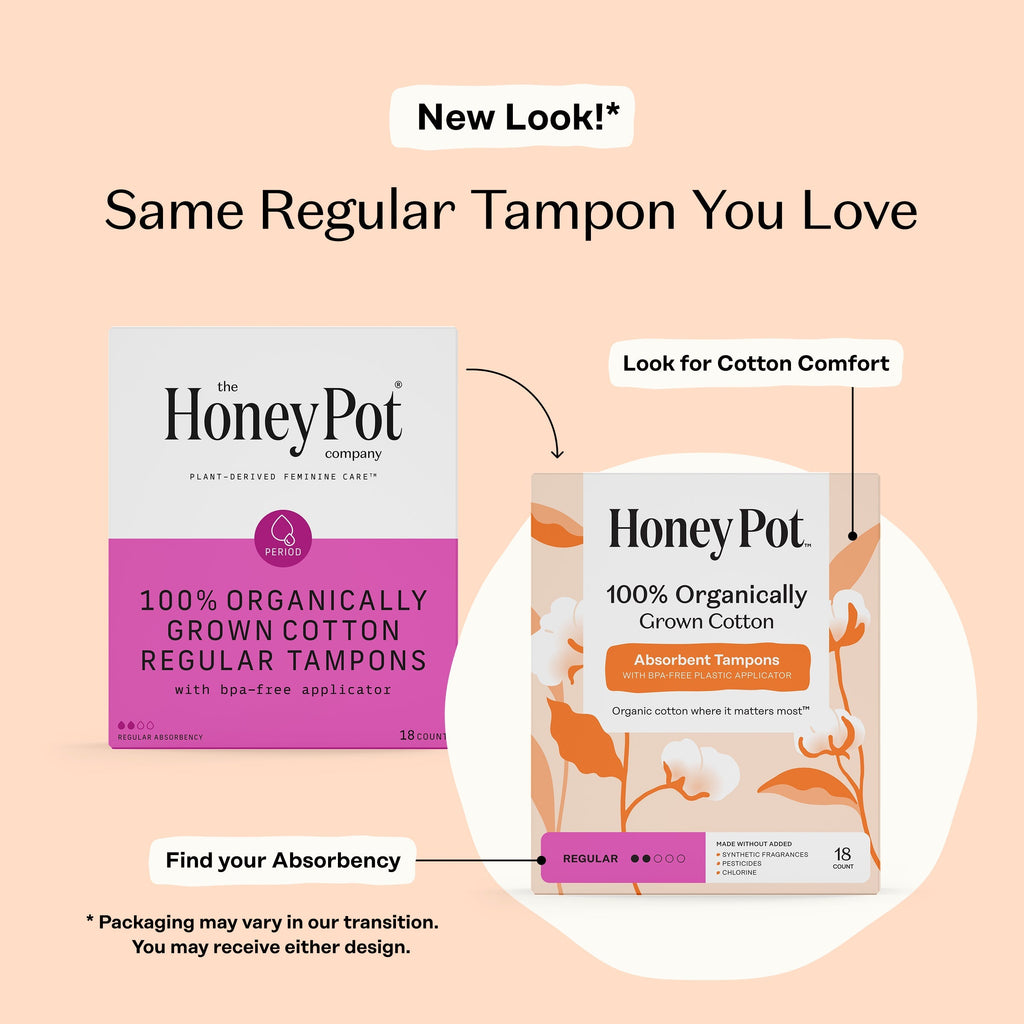 Regular 100% Organically Grown Cotton BPA Free Plastic Applicator Tampons (UVNS)