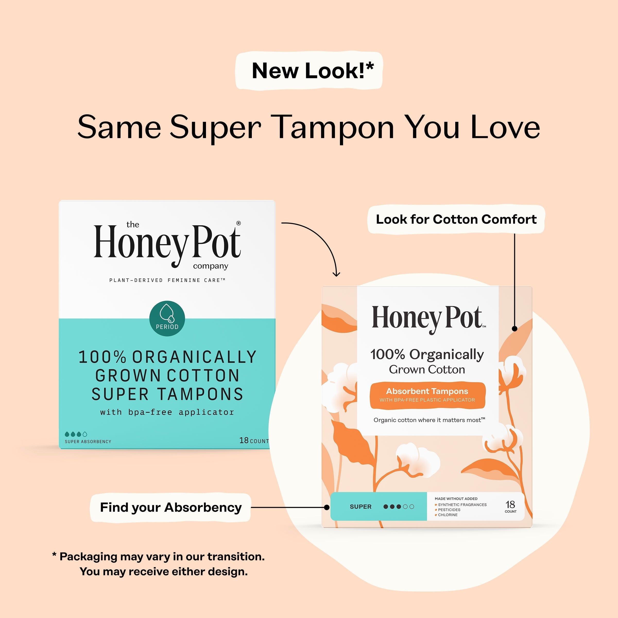 Super 100% Organically Grown Cotton BPA Free Plastic Applicator Tampons (7VKK)