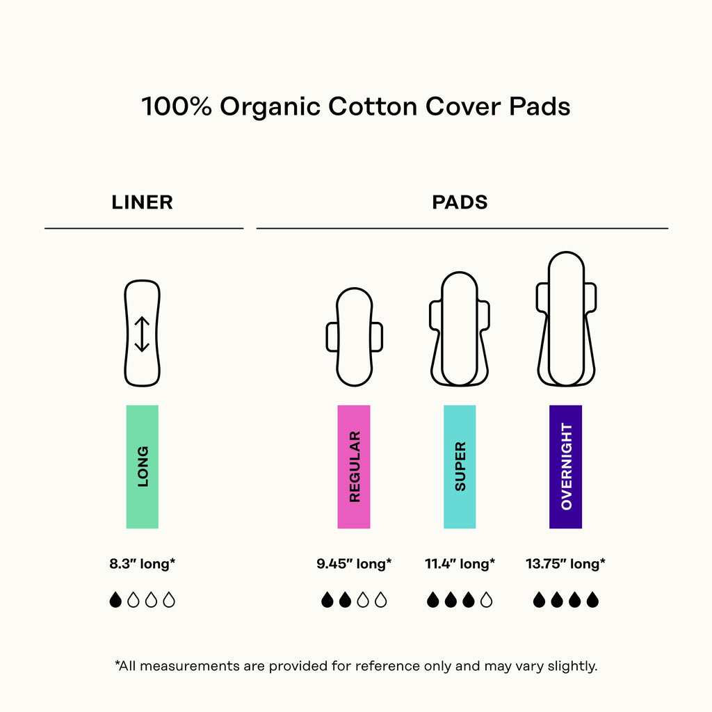 Organic Cotton Cover Calming Herbal Infusion Long Liners (XTOF)