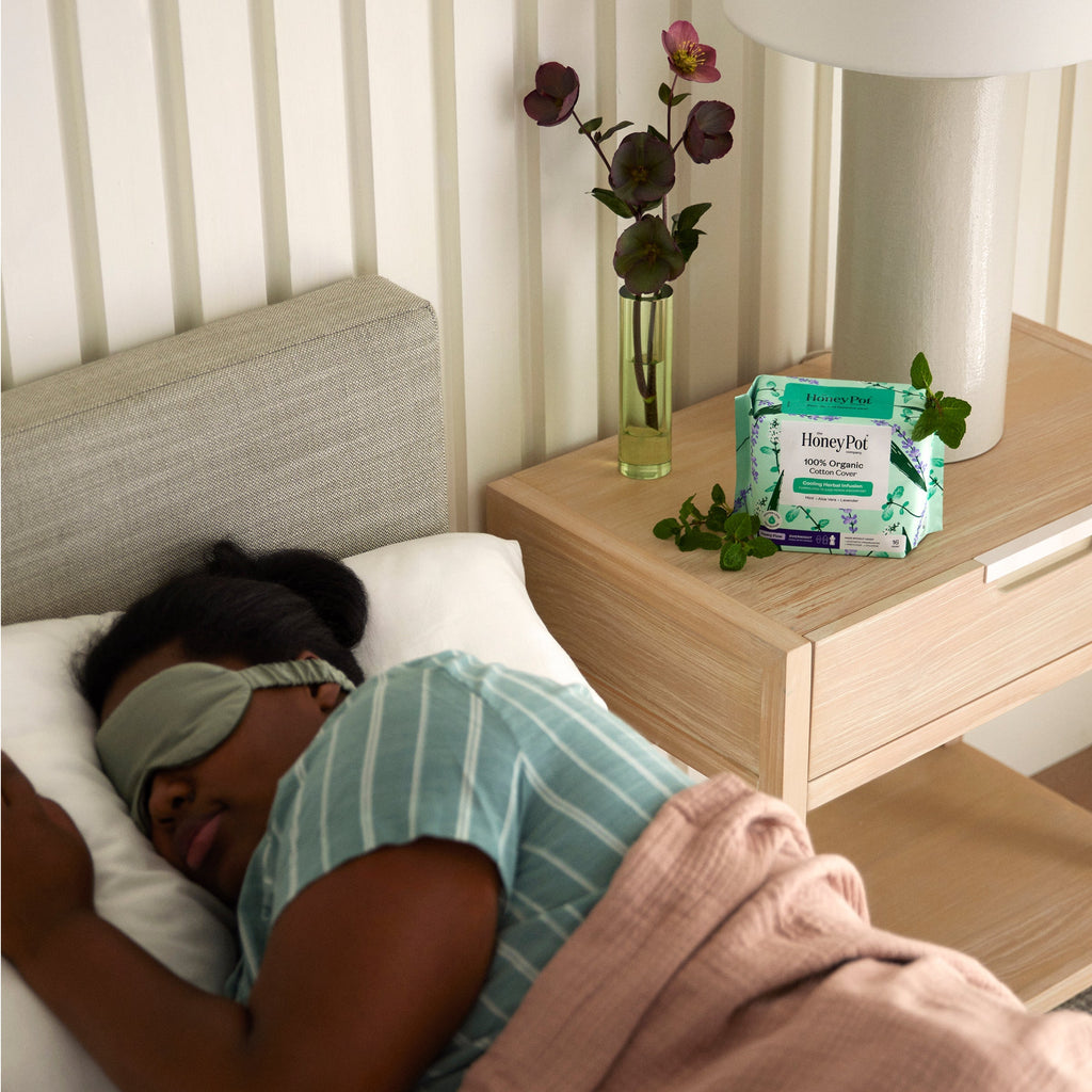 Organic Cotton Cover Cooling Herbal Infusion Heavy Flow Overnight Pads (KIDJ)