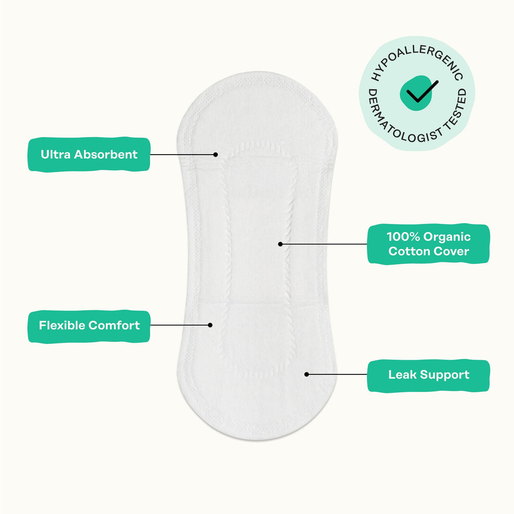 Organic Cotton Cover Cooling Herbal Infusion Regular Liners (VZ3Z)