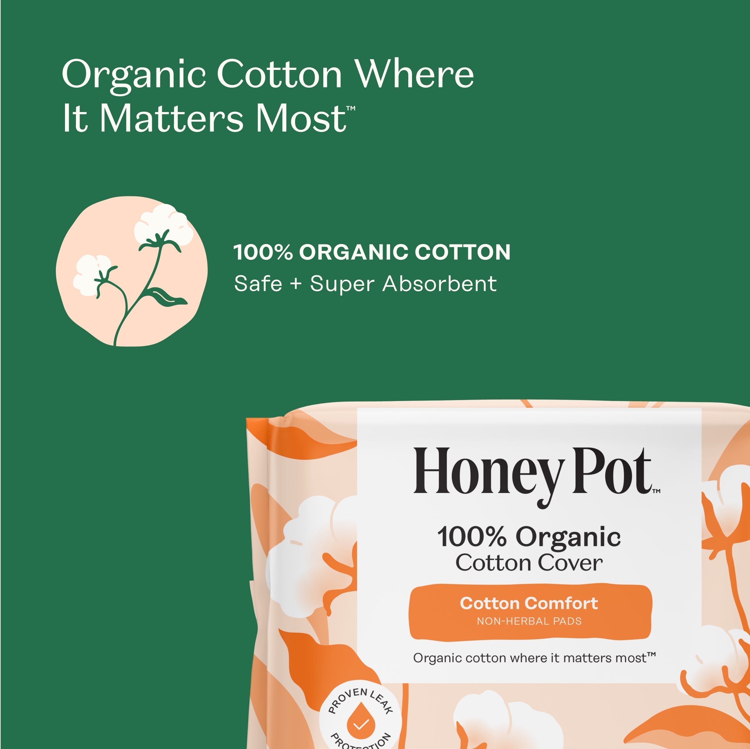Organic Cotton Comfort Cover Regular Pads (DPE8)