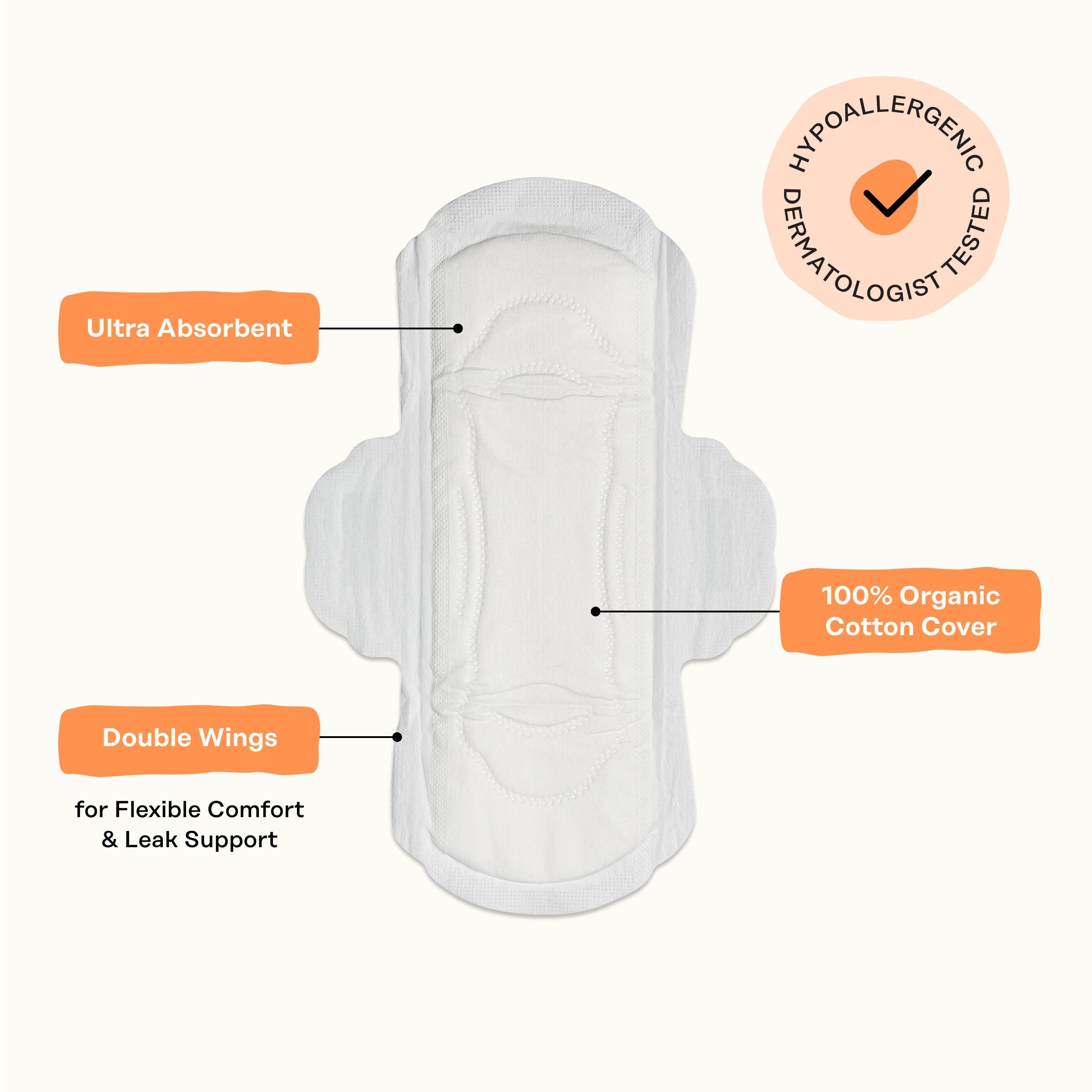 Organic Cotton Comfort Cover Regular Pads (DPE8)
