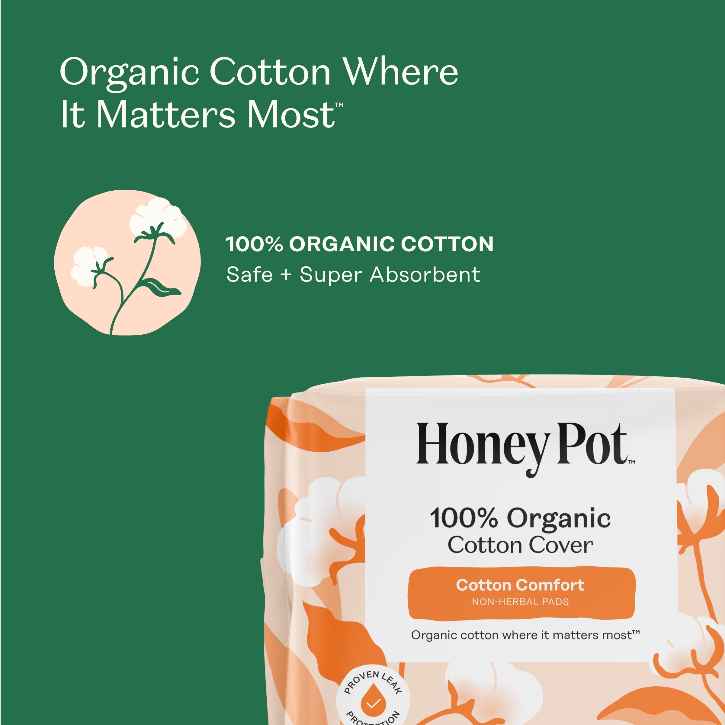 Organic Cotton Comfort Cover Super Pads (IRZ6)