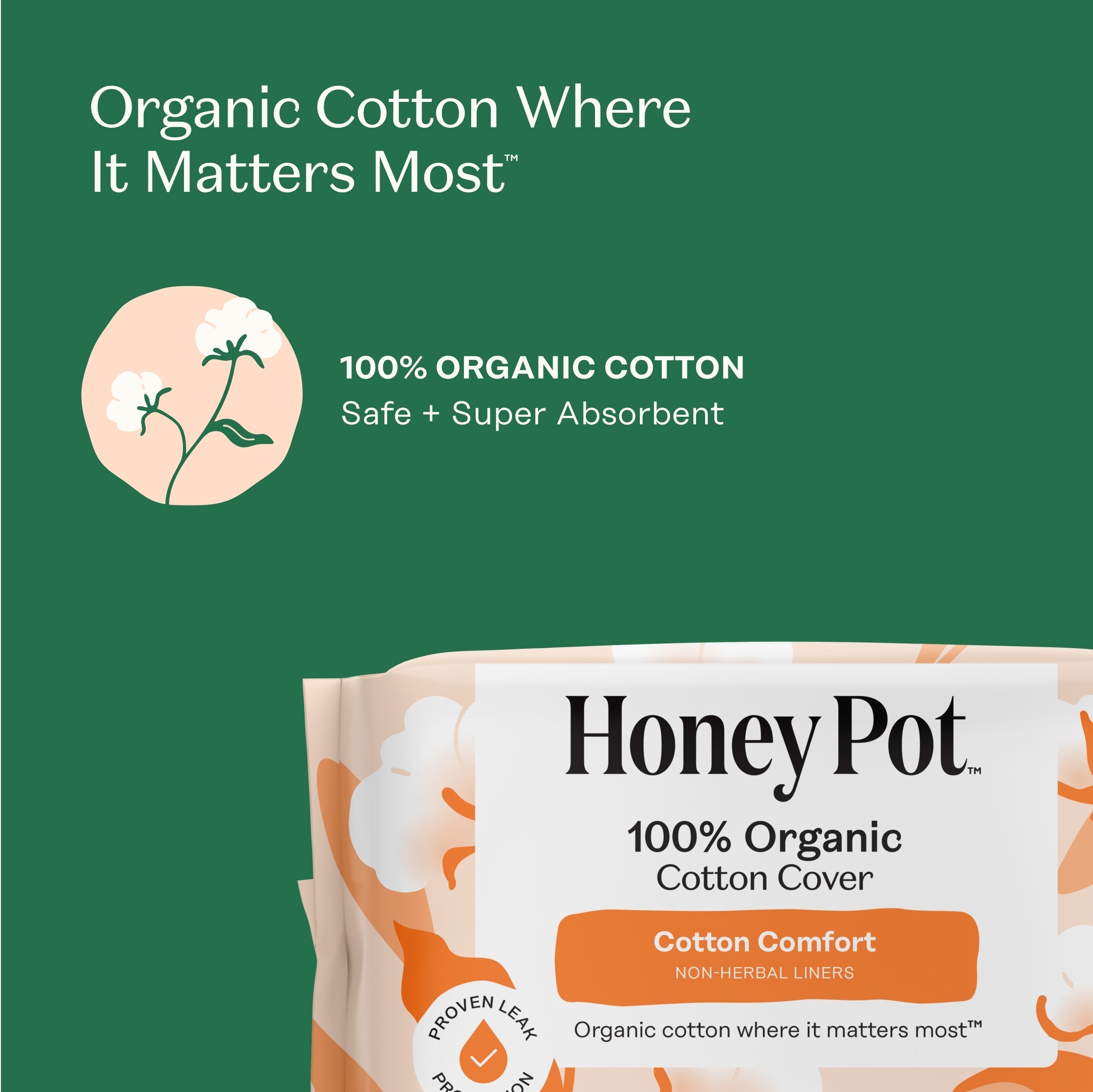 Organic Cotton Comfort Cover Regular Liners (98LJ)