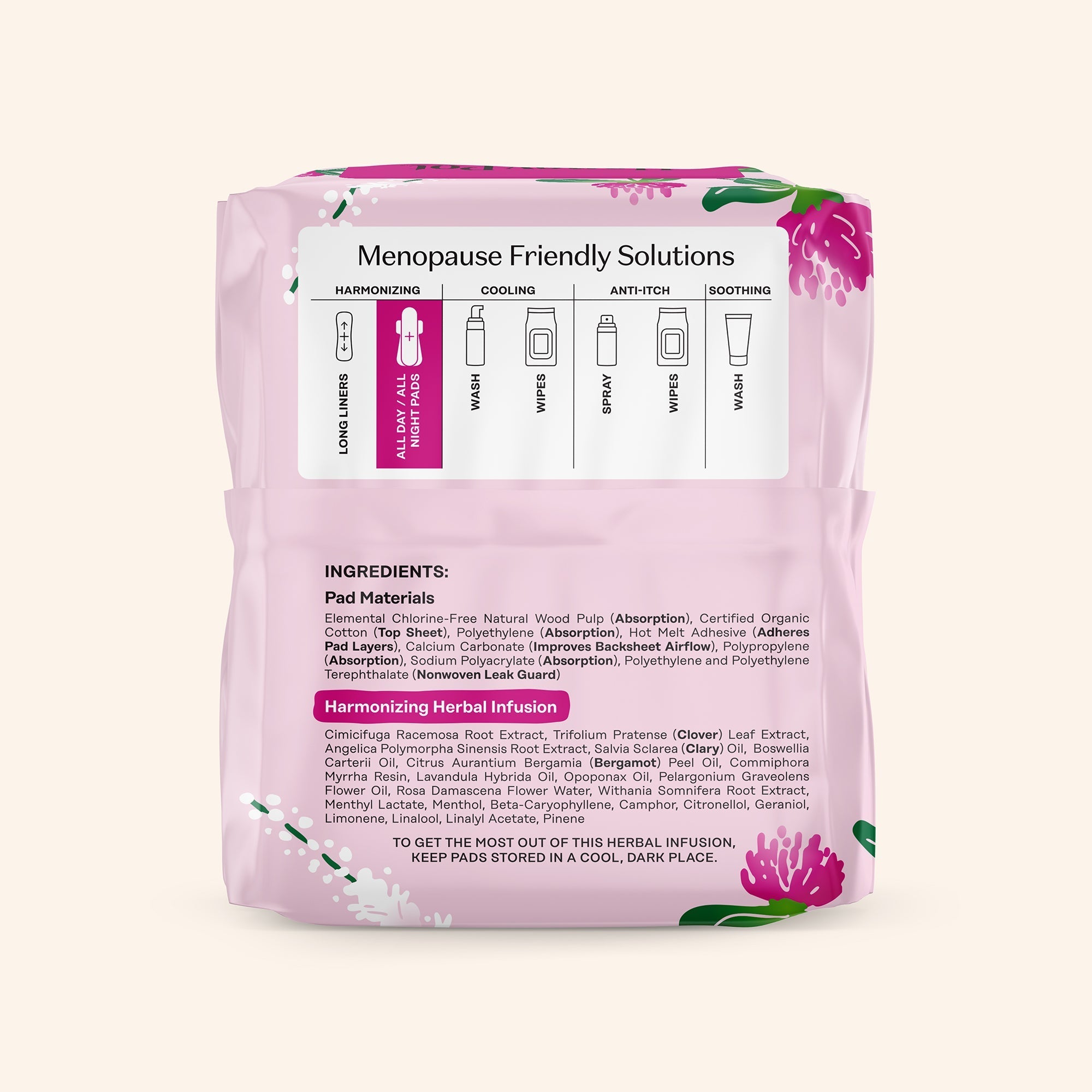 Peri-menopause Harmonizing Herbal Infusion All Day/All Night Pads (0WUT)