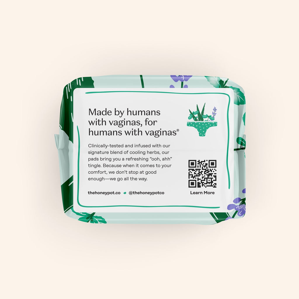 Organic Cotton Cover Cooling Herbal Infusion Heavy Flow Daytime Pads (OY7C)
