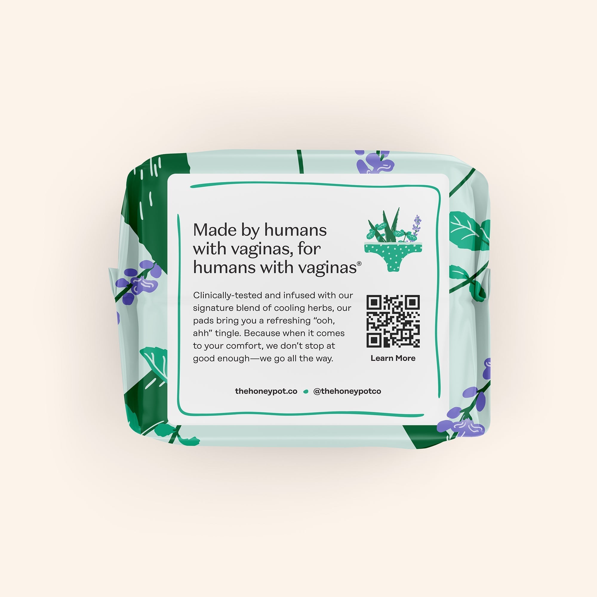 Organic Cotton Cover Cooling Herbal Infusion Heavy Flow Overnight Pads (KIDJ)