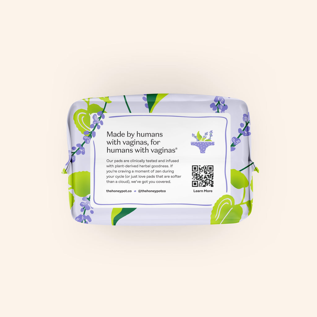 Organic Cotton Cover Calming Herbal Infusion Super Pads With Wings (HQTJ)
