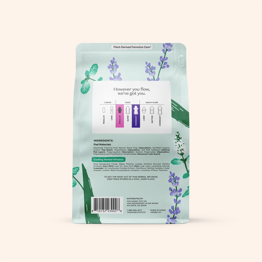 Organic Cotton Cover Cooling Regular Overnight Duo Pads (E1RG)