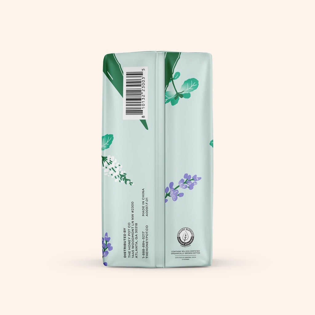 Organic Cotton Cooling Herbal Infusion Regular Liners — Medium Pack (M7UN)