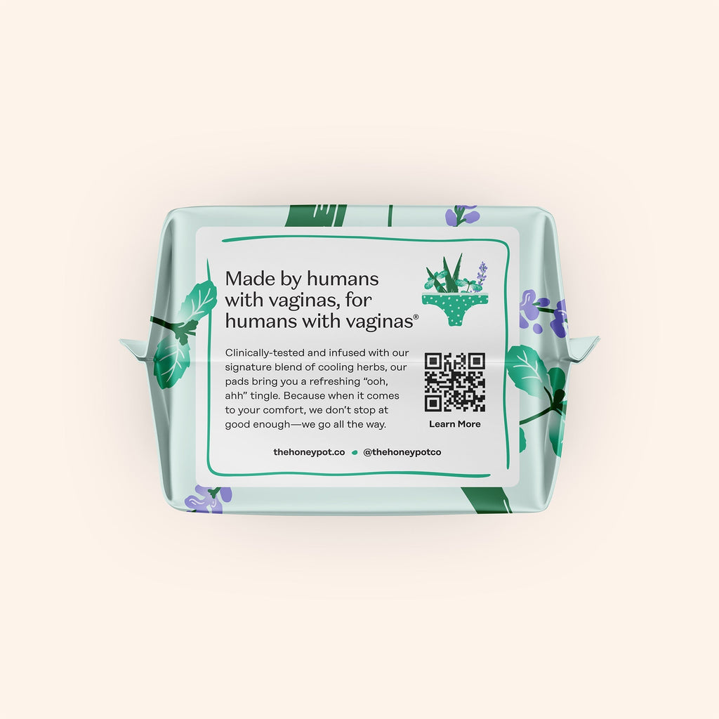 Organic Cotton Cooling Herbal Infusion Regular Pads — Medium Pack (75OP)