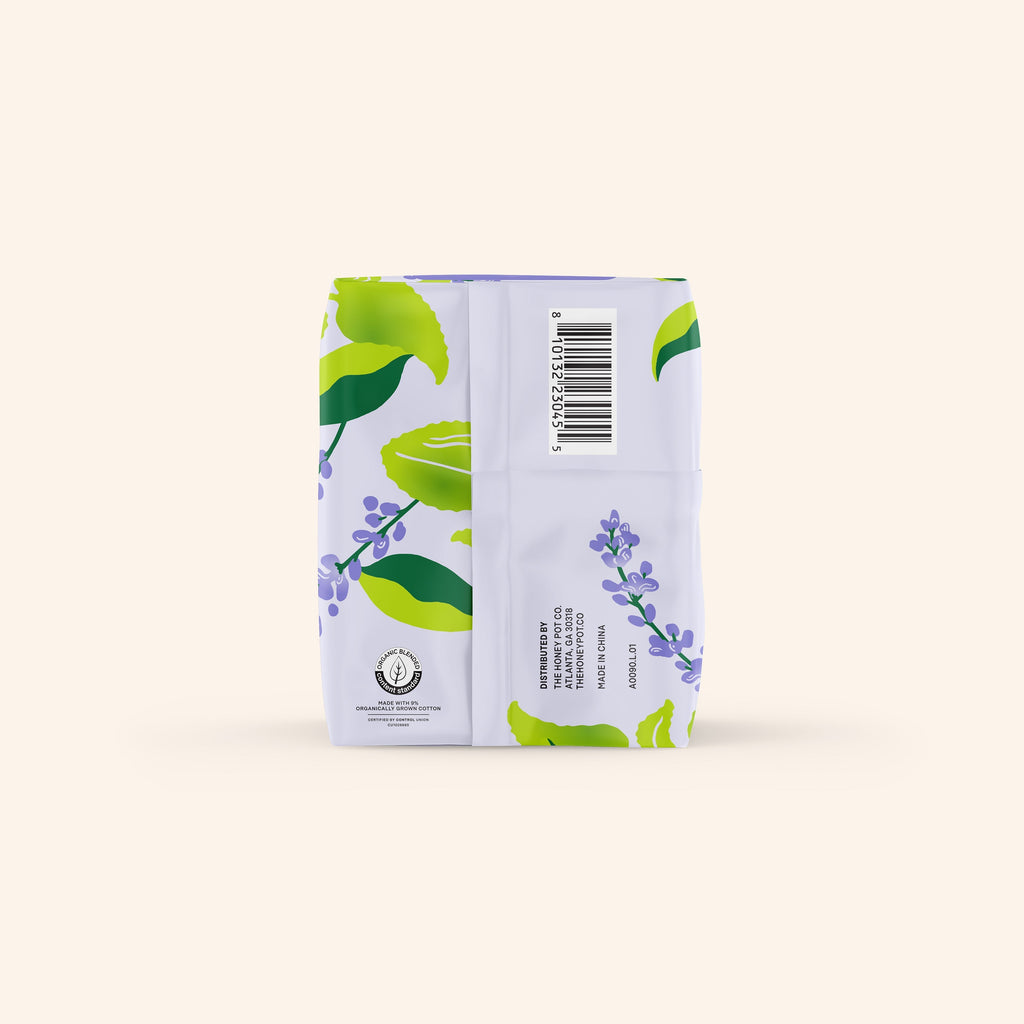 Organic Cotton Cover Calming Herbal Infusion Super Pads With Wings (HQTJ)