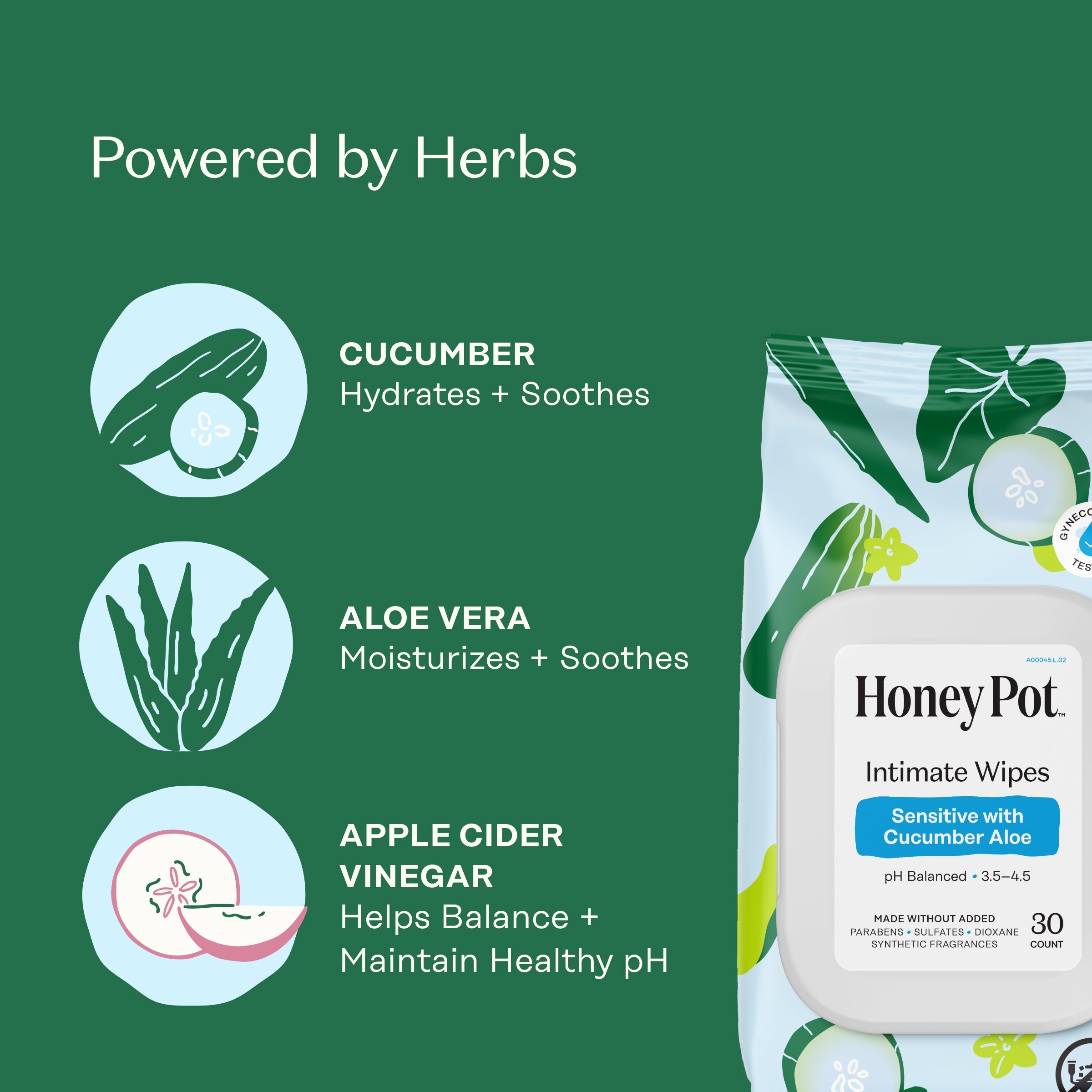 Sensitive with Cucumber Aloe Intimate Wipes (8CIG)