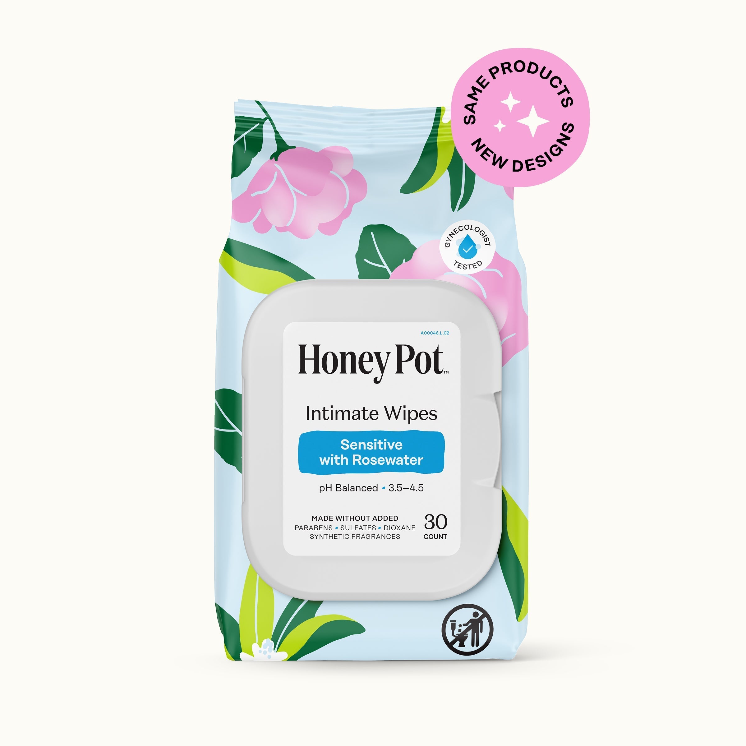 Sensitive with Rosewater Intimate Wipes (59EO)