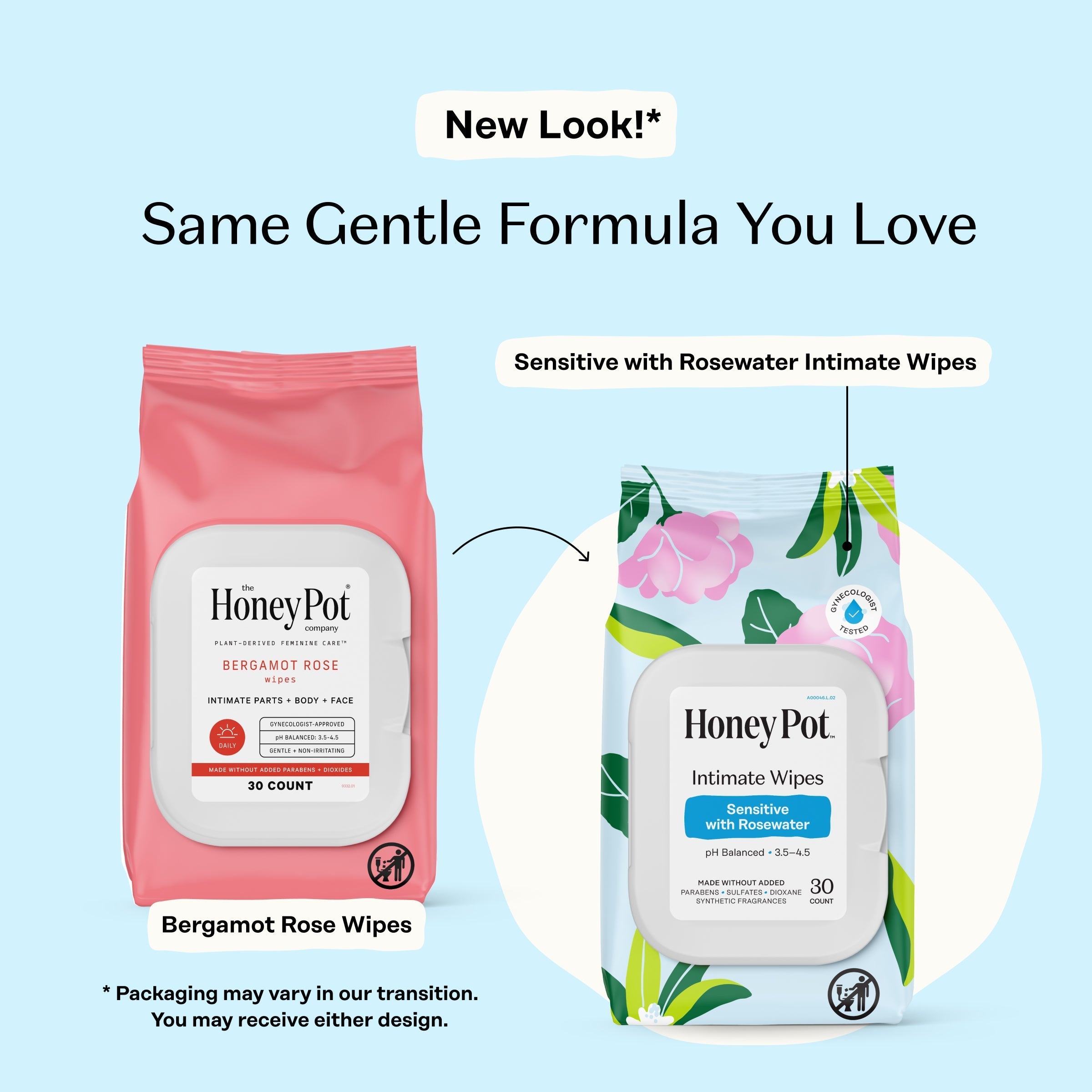 Sensitive with Rosewater Intimate Wipes (59EO)