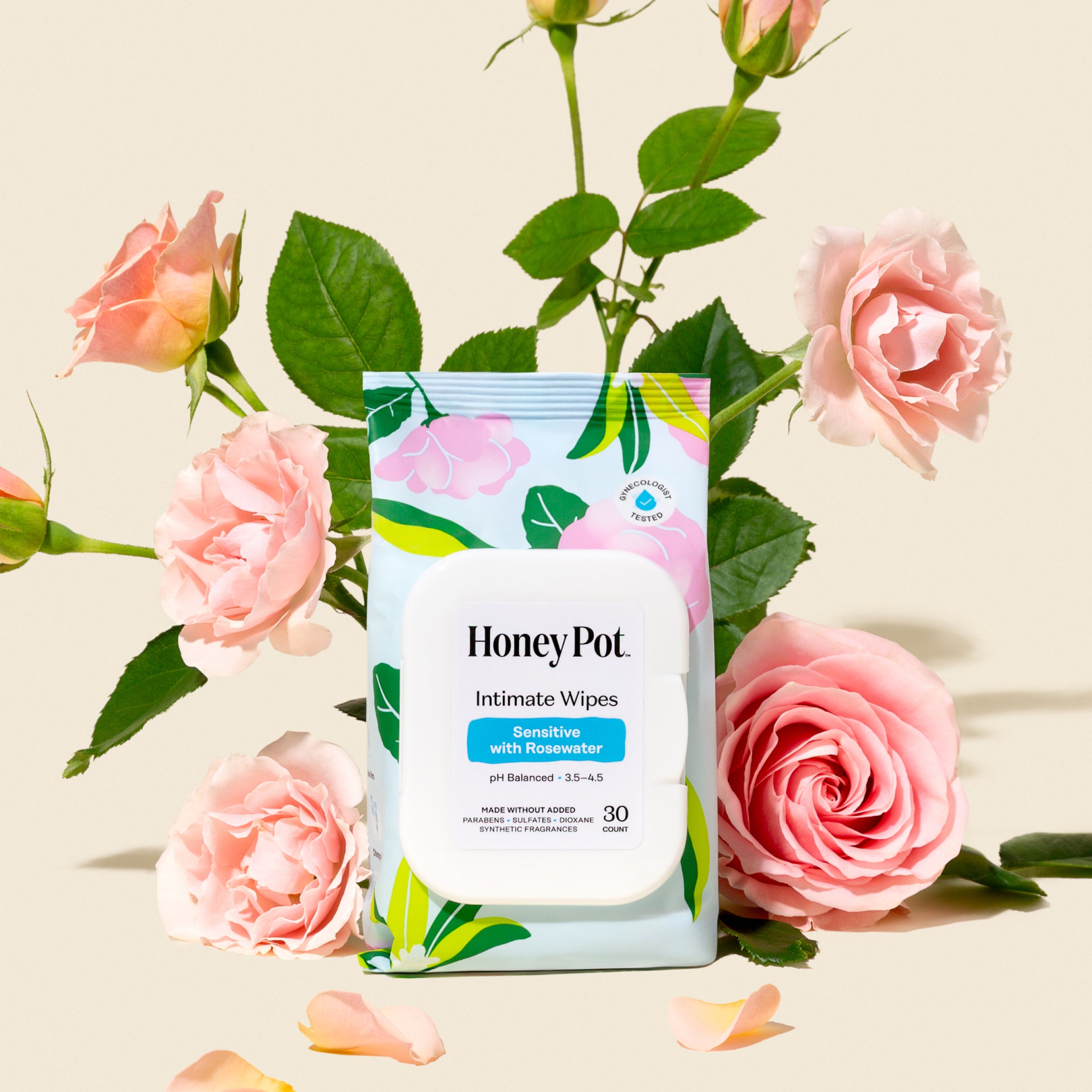 Sensitive with Rosewater Intimate Wipes (59EO)