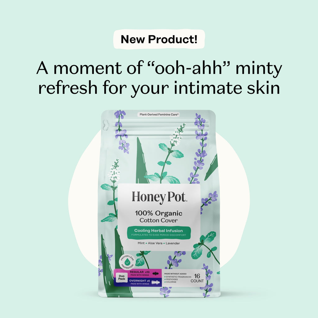 Organic Cotton Cover Cooling Regular Overnight Duo Pads (E1RG)