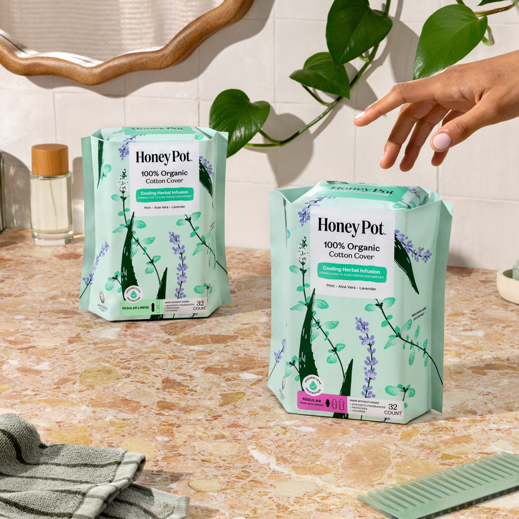 Organic Cotton Cooling Herbal Infusion Regular Liners — Medium Pack (M7UN)