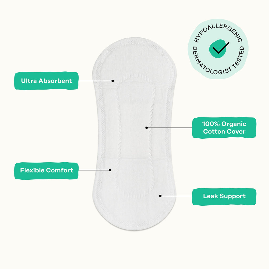 Organic Cotton Cooling Herbal Infusion Regular Liners — Medium Pack (M7UN)