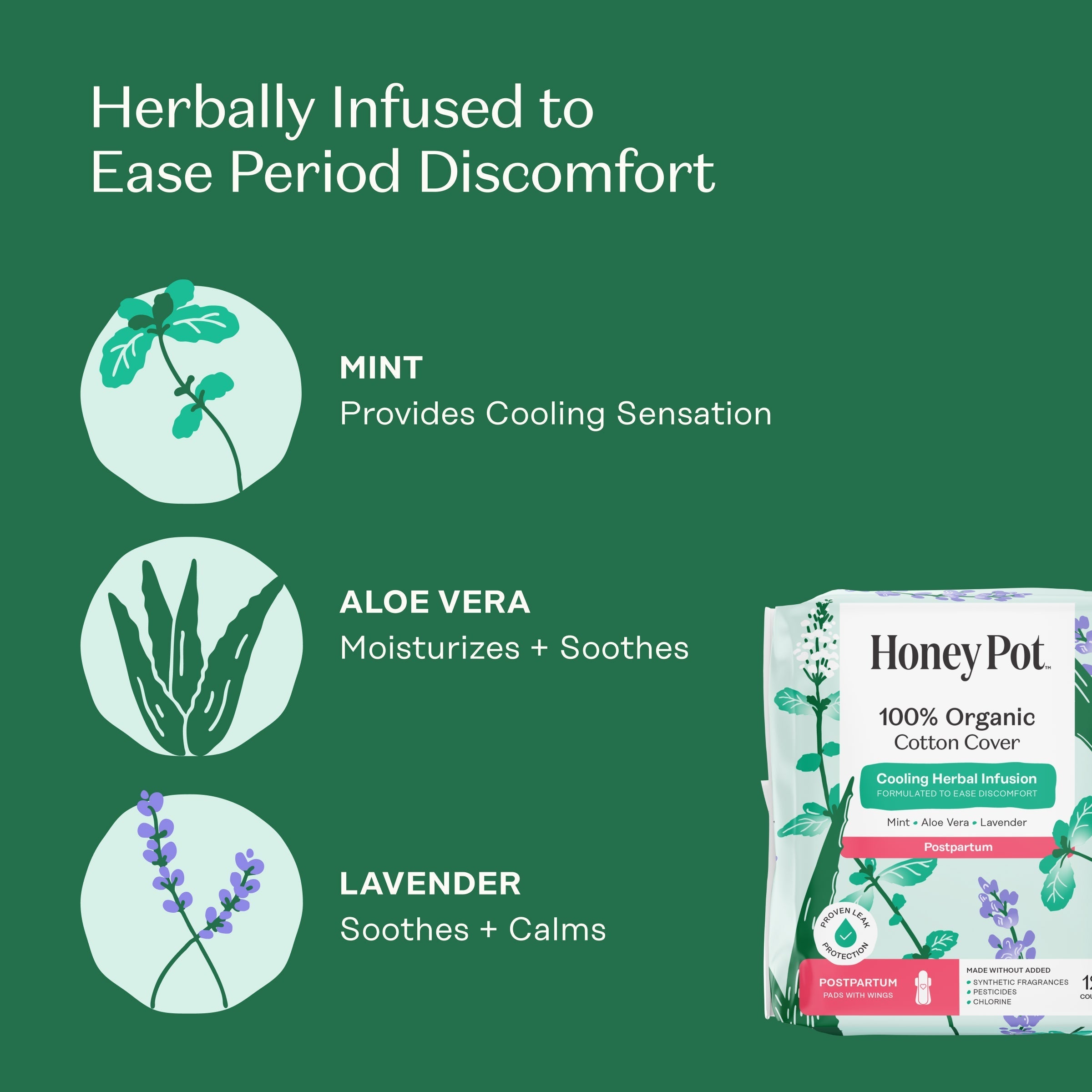Organic Cotton Cover Post-Partum Pads (ZIXT)