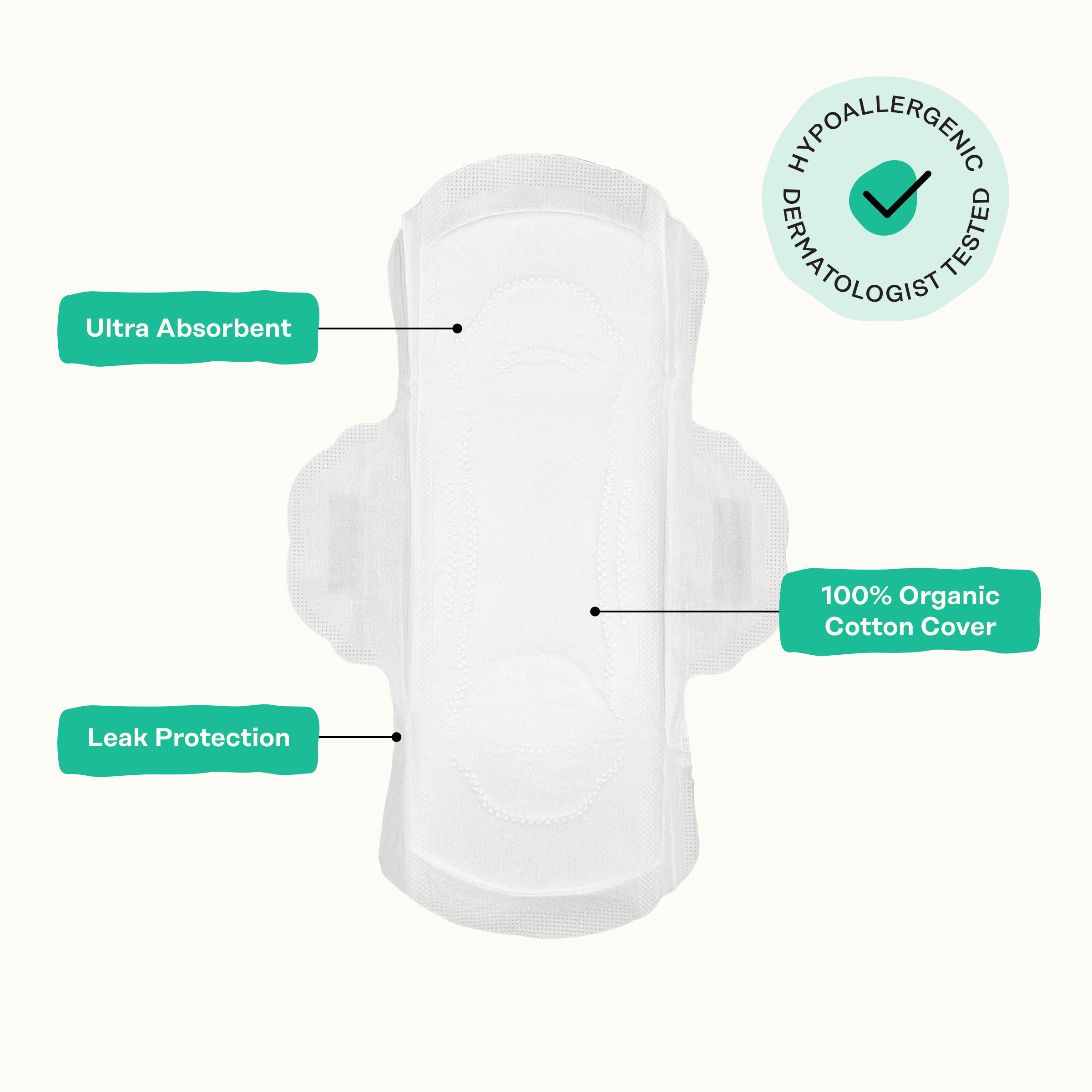 Incontinence Cooling Herbal Infusion 100% Organic Cotton Cover Liners (3JG2)