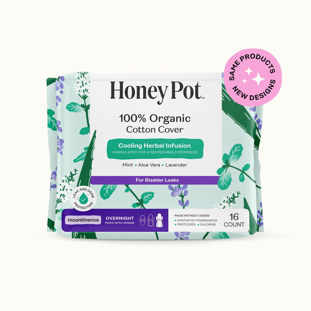 Incontinence Cooling Herbal Infusion 100% Organic Cotton Cover Nighttime Pads (XP70)