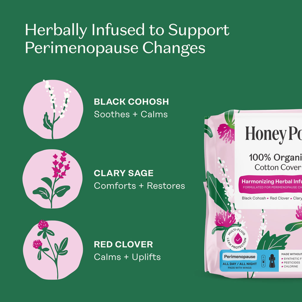 Peri-menopause Harmonizing Herbal Infusion All Day/All Night Pads (0WUT)