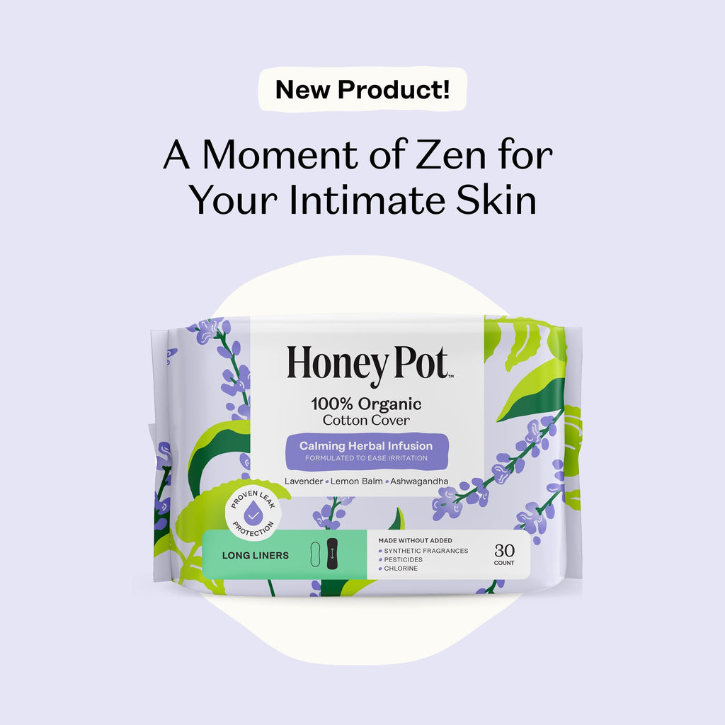 Organic Cotton Cover Calming Herbal Infusion Long Liners (XTOF)