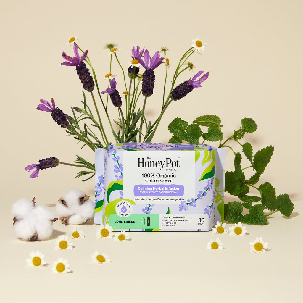 Organic Cotton Cover Calming Herbal Infusion Long Liners (XTOF)