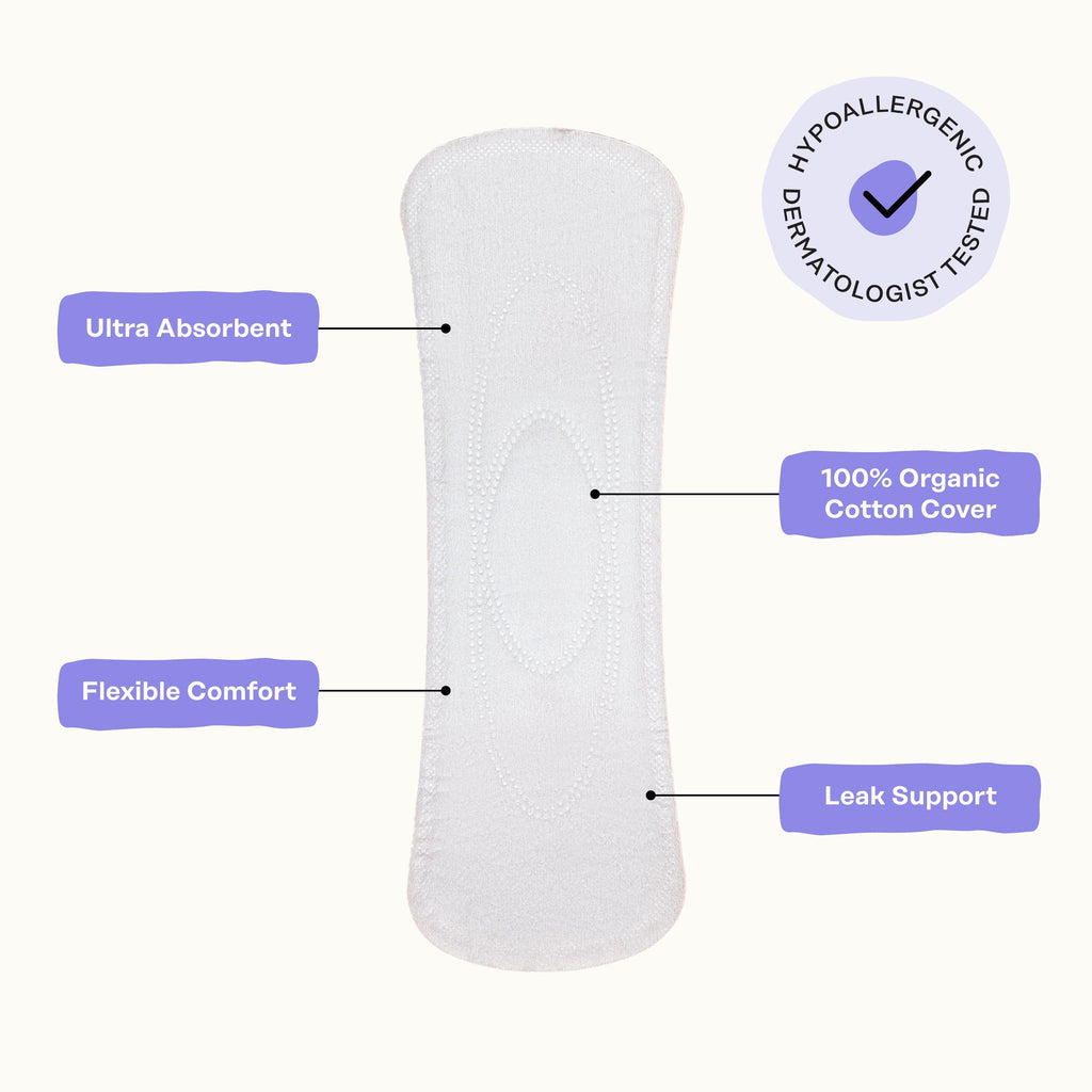 Organic Cotton Cover Calming Herbal Infusion Long Liners (I683)