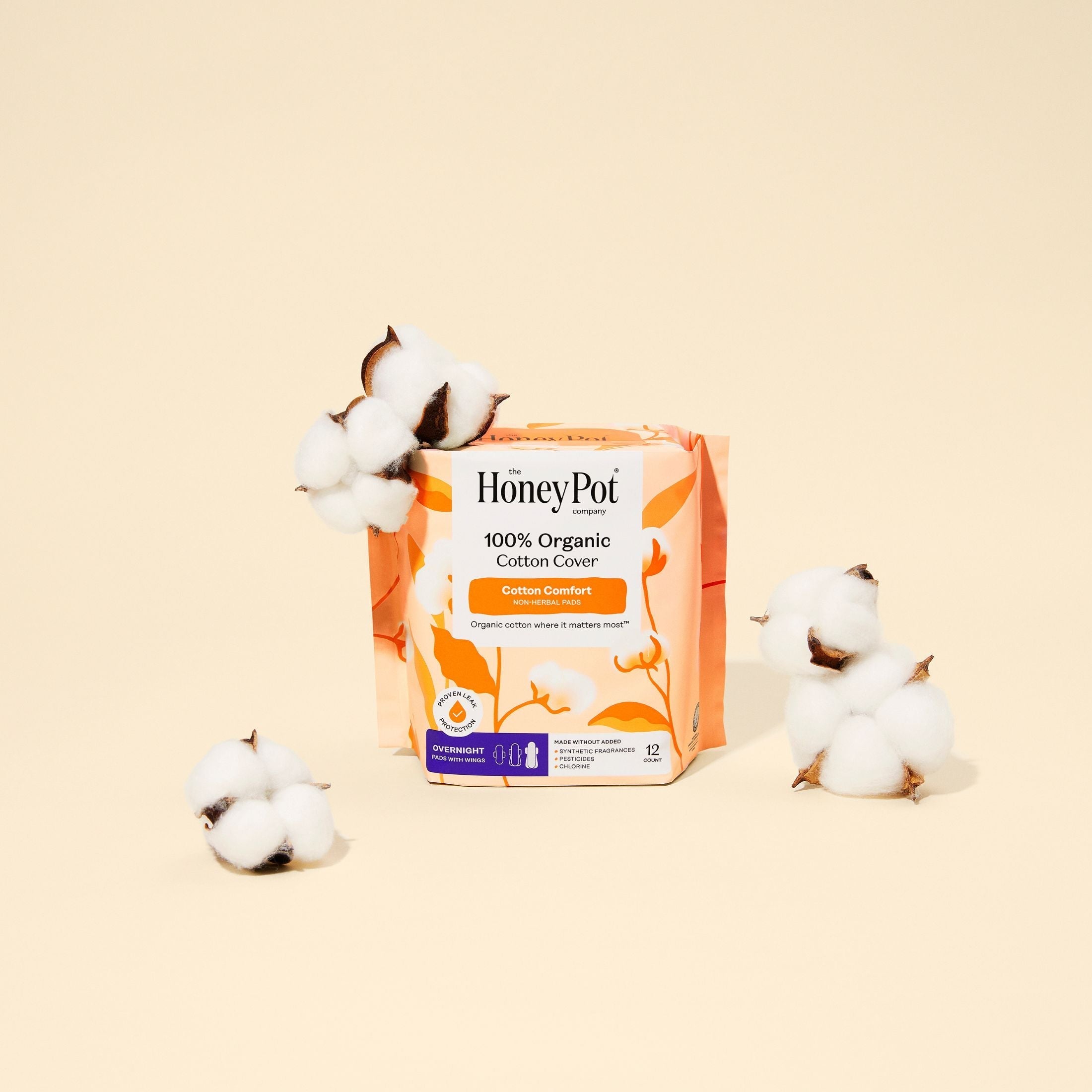 Organic Cotton Comfort Cover Overnight Pads (MPVE)